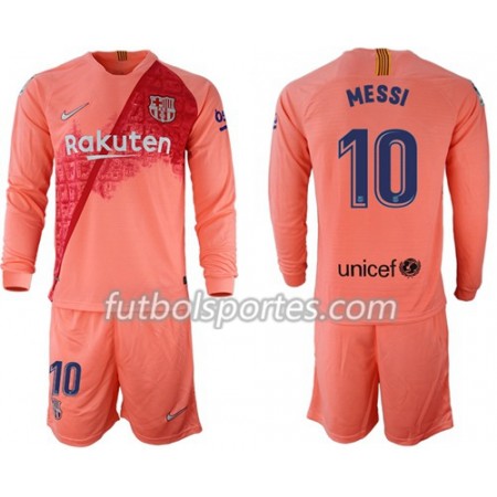 Camisetas FC Barcelona Messi 10 Niño Tercera Equipacion 2018/2019 Manga Larga
